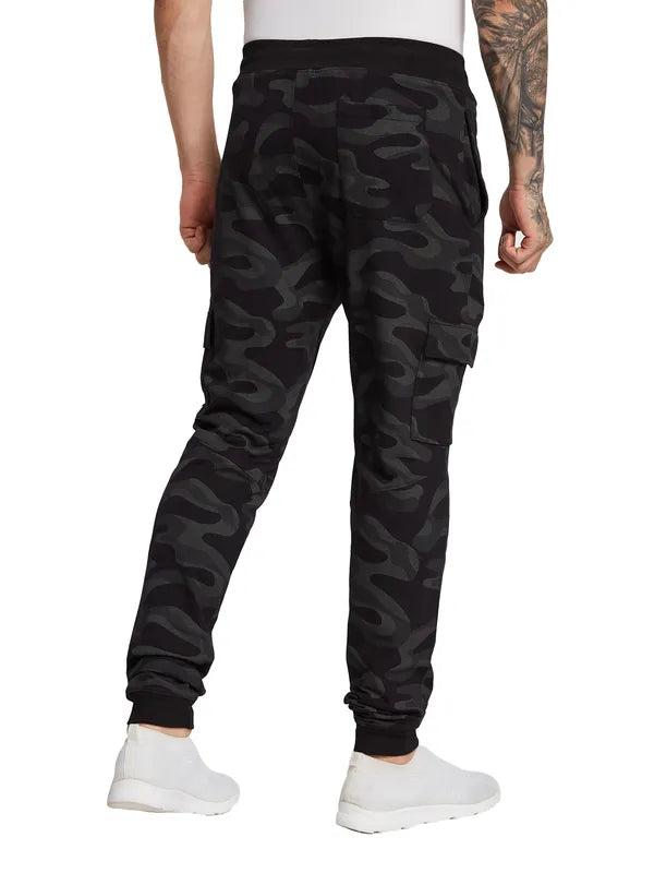 Octave Men Camouflage Printed Cotton Mid Rise Track Pants