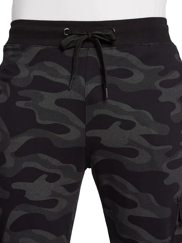 Octave Men Camouflage Printed Cotton Mid Rise Track Pants