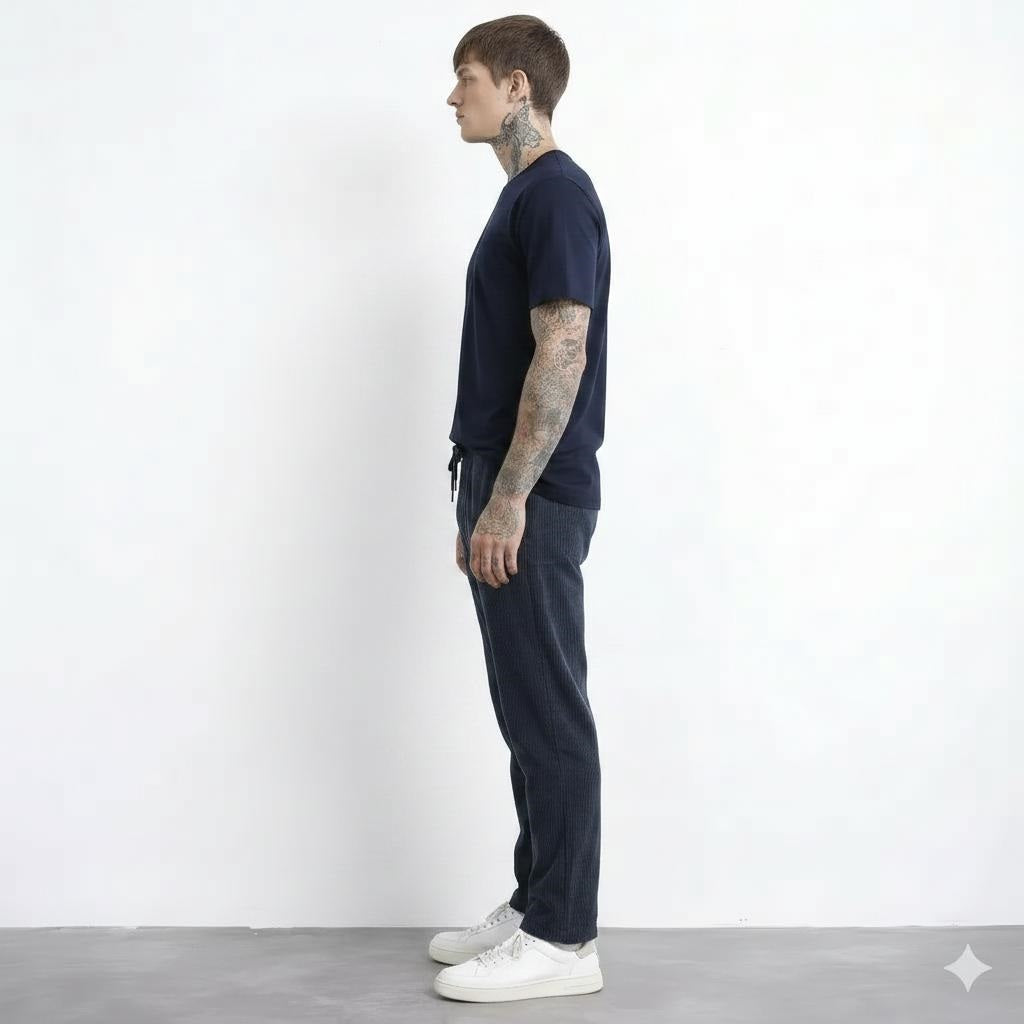 Men Regular Fit Textured Track Pants
