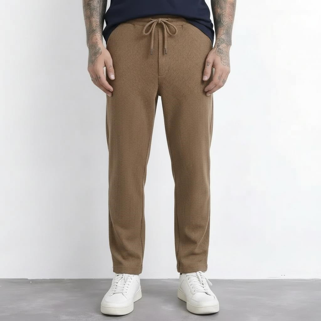 Men Regular Fit Textured Joggers