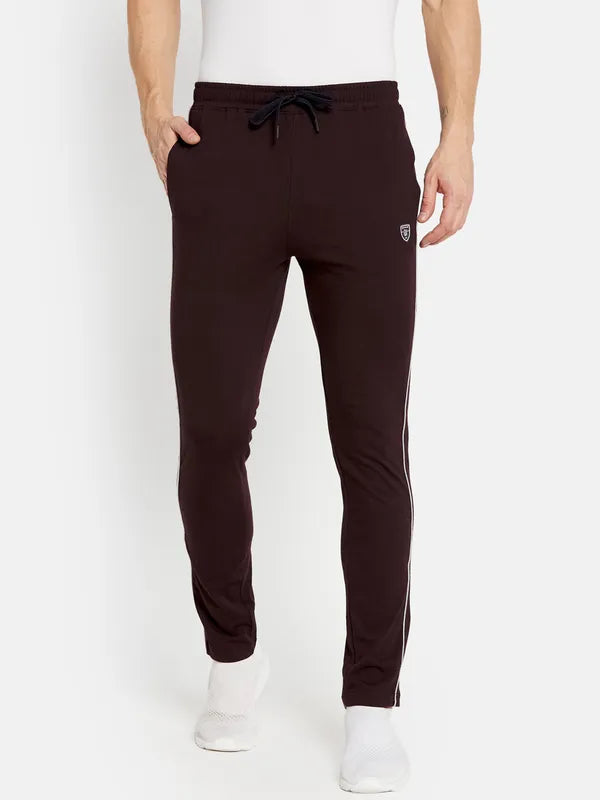 Men Wine Melange Trackpant