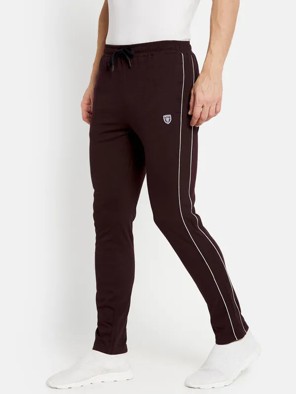 Men Wine Melange Trackpant