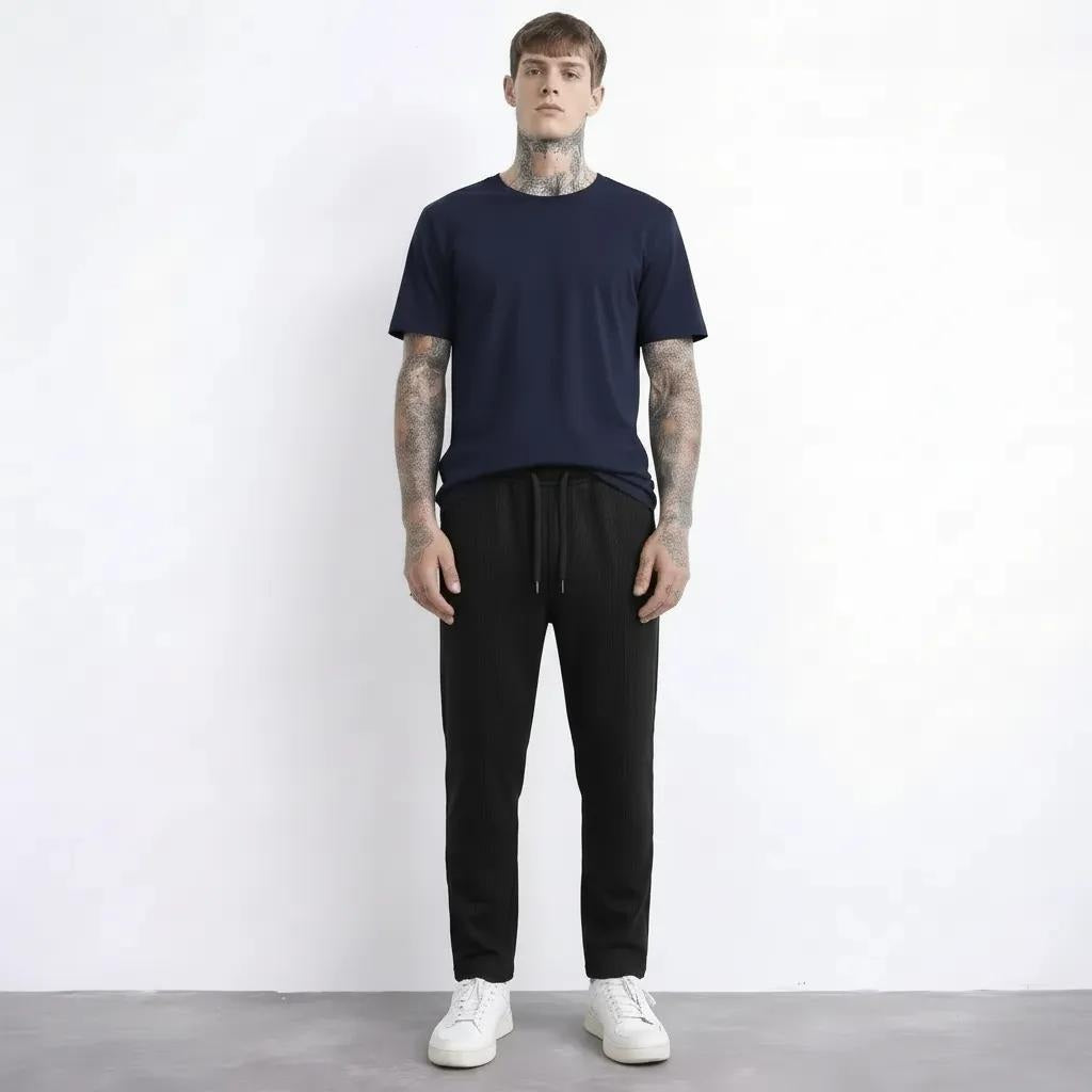 Octave Men Black Regular Fit Track Pants