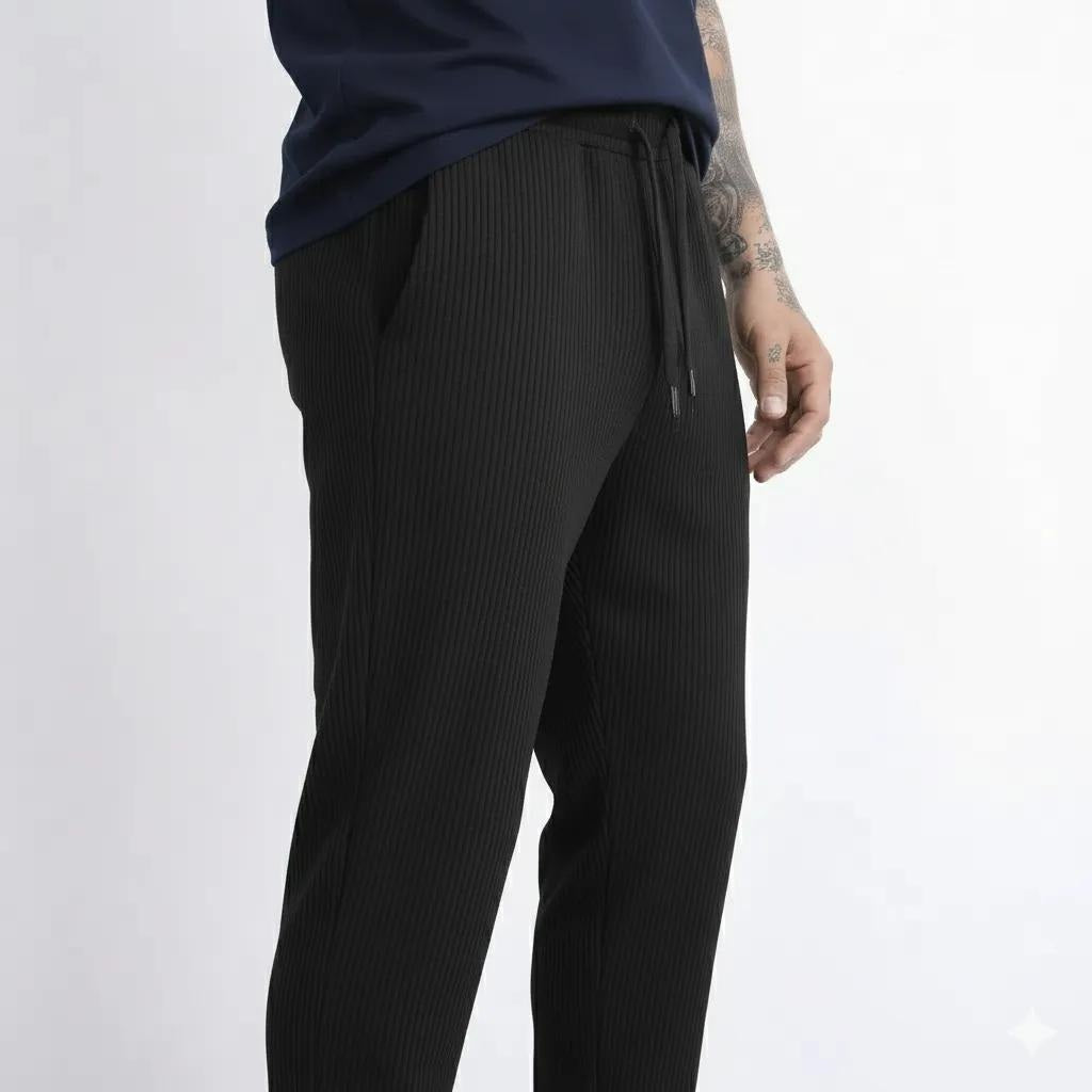 Octave Men Black Regular Fit Track Pants