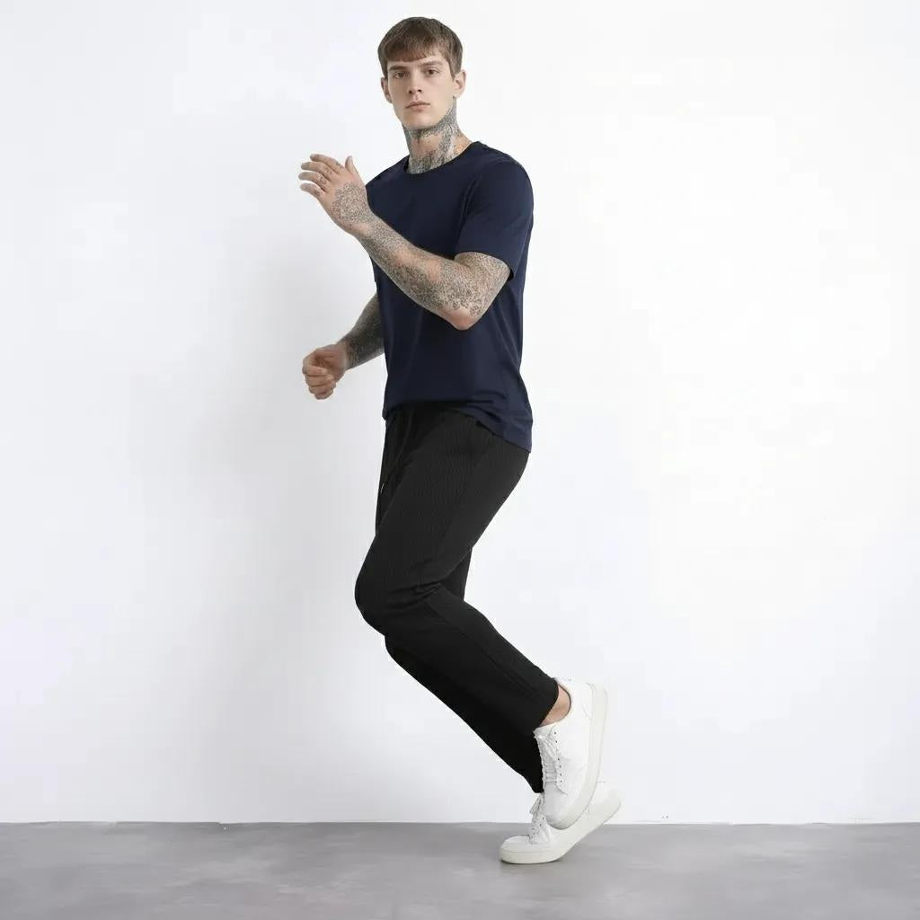 Octave Men Black Regular Fit Track Pants