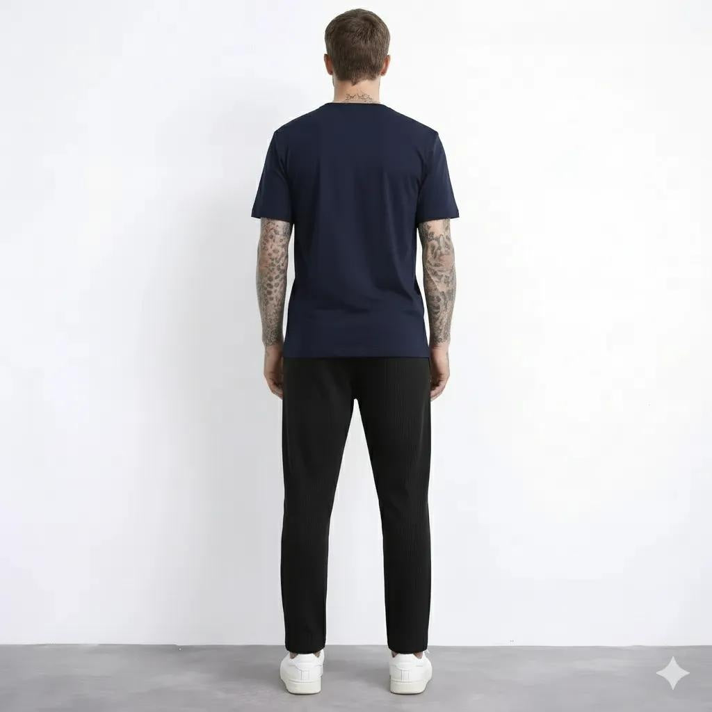 Octave Men Black Regular Fit Track Pants