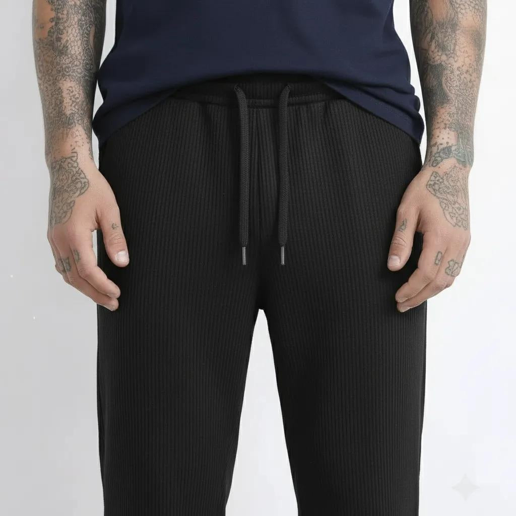 Octave Men Black Regular Fit Track Pants