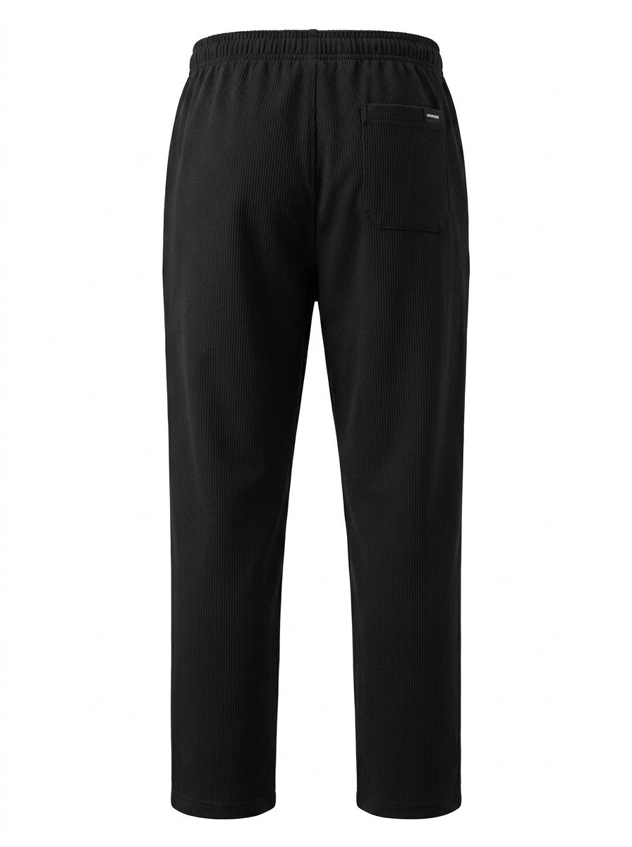 Octave Men Black Regular Fit Track Pants