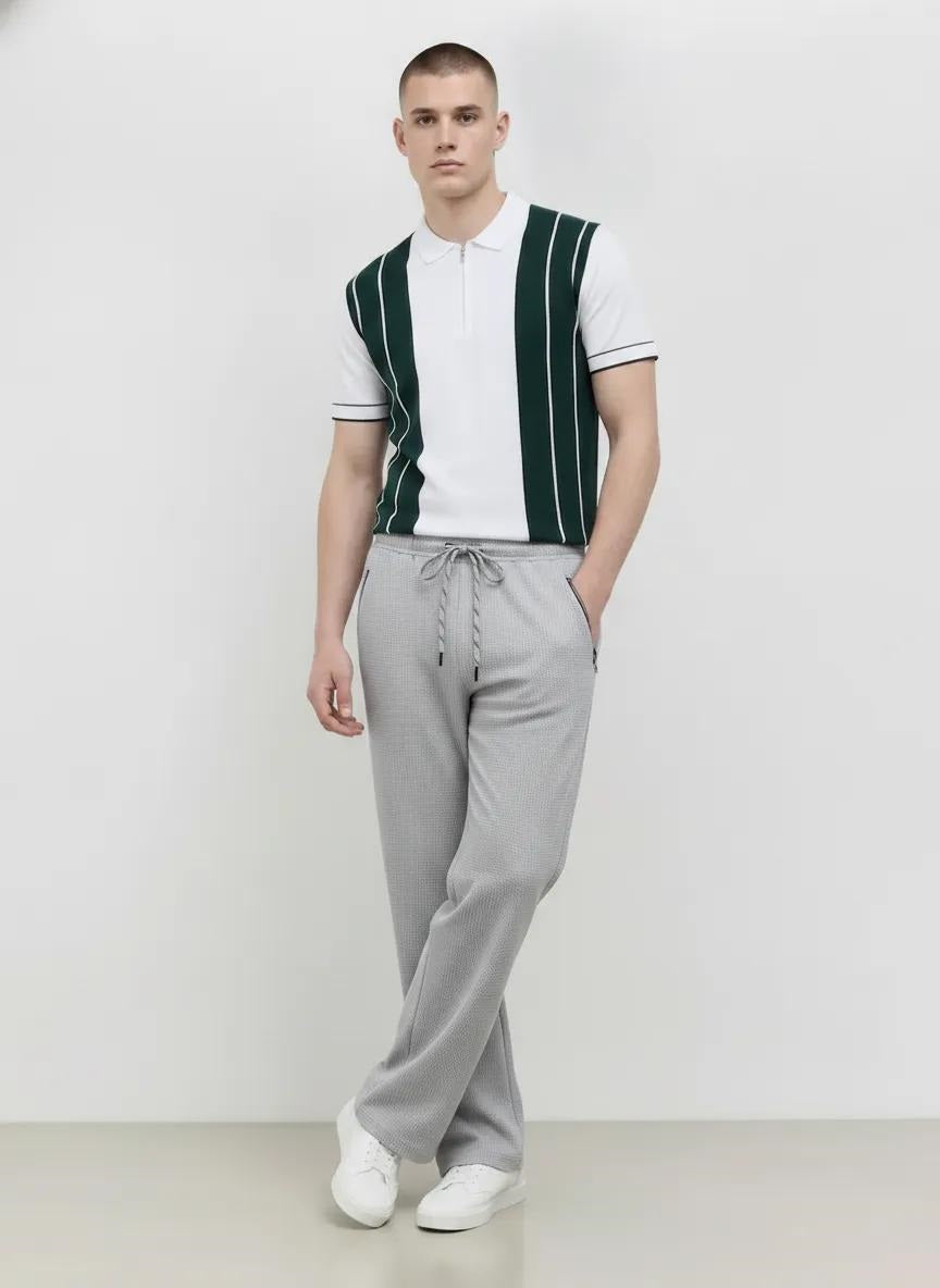 Men Aluminium Regular Fit Textured Training Track Pants