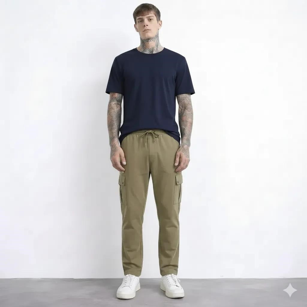 Men Regular Fit Cotton Cargos