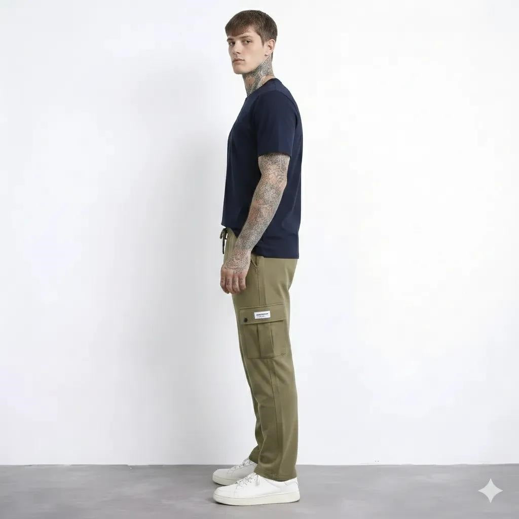 Men Regular Fit Cotton Cargos