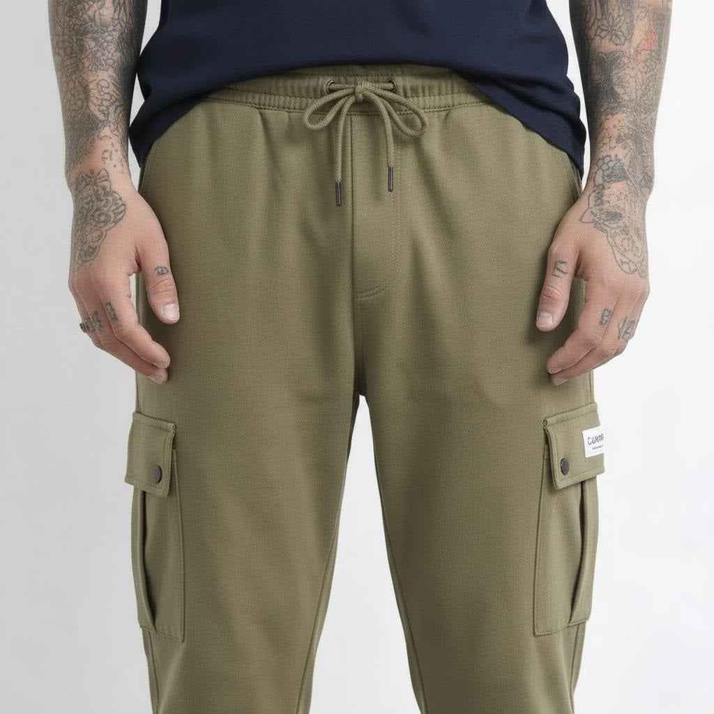 Men Regular Fit Cotton Cargos