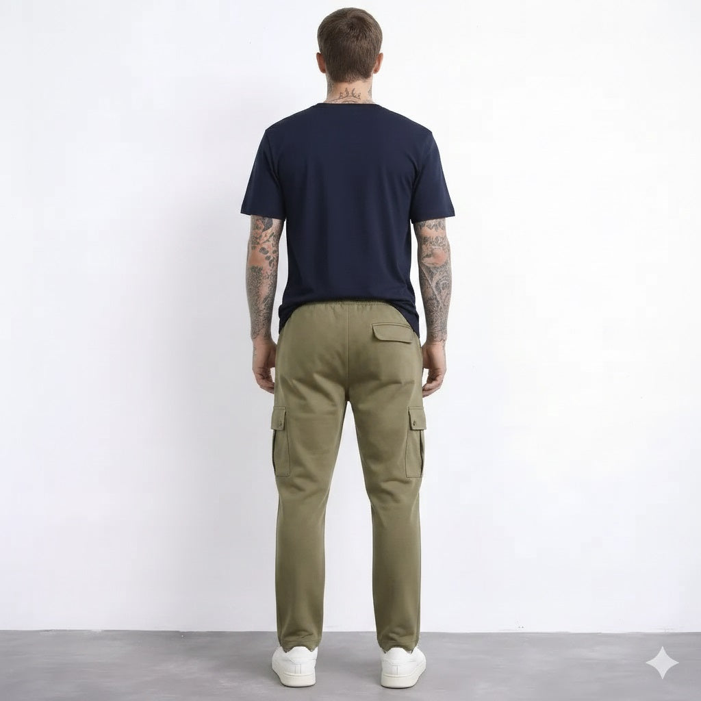 Men Regular Fit Cotton Cargos