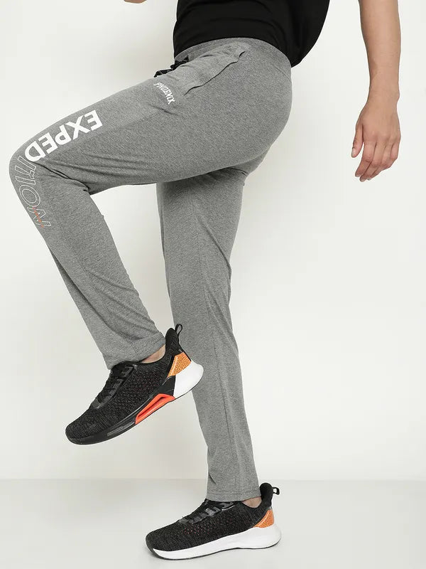 Octave Men Typography Printed Cotton Track Pants