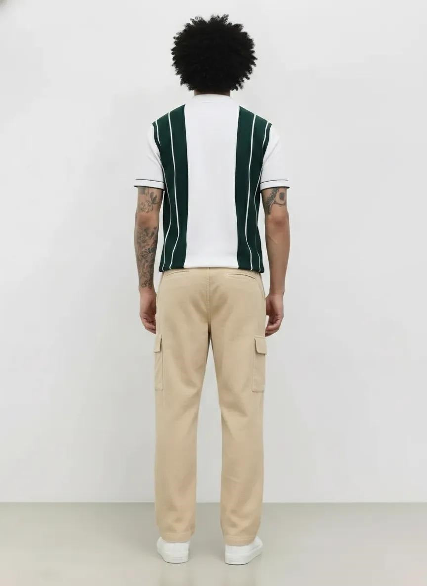 Men Onyx Regular Fit Textured Cargos