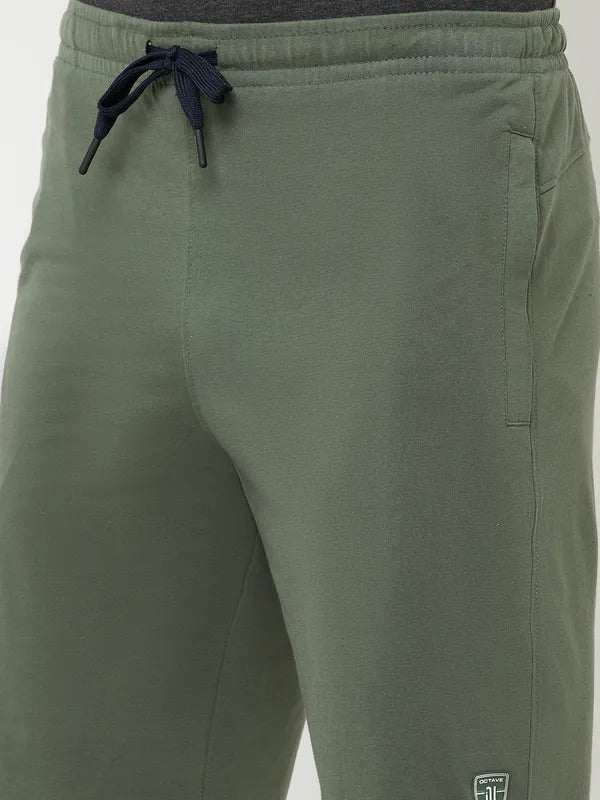 Octave Men Olive Green Sports Shorts