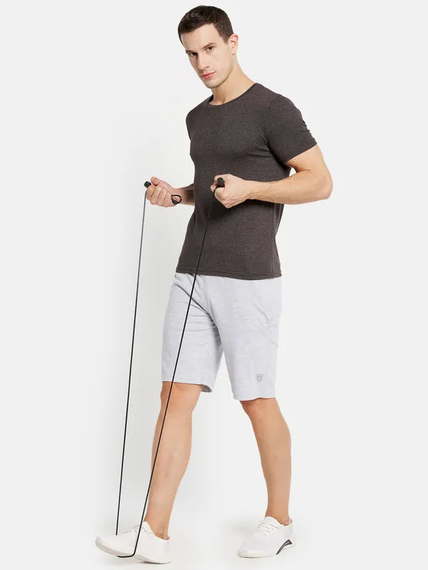 Men Grey Melange Short