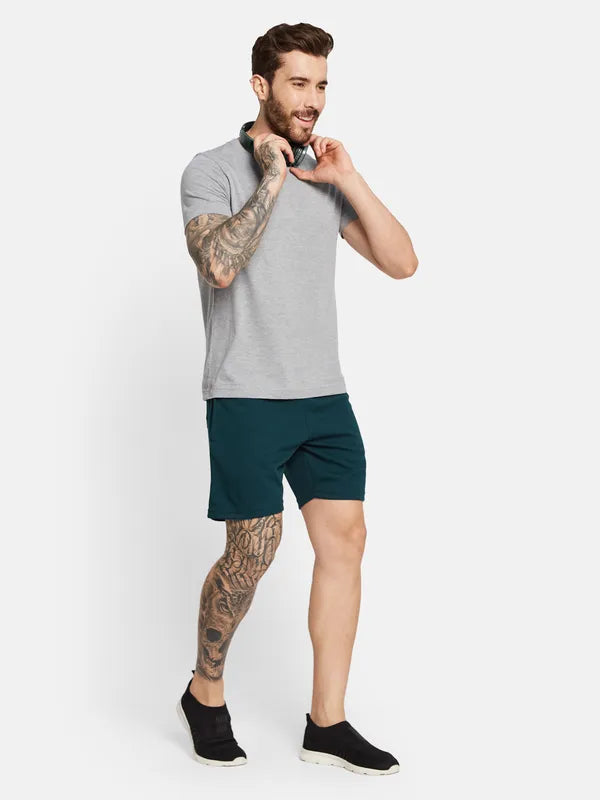 Octave Men Mid-Rise Cotton Sports Shorts