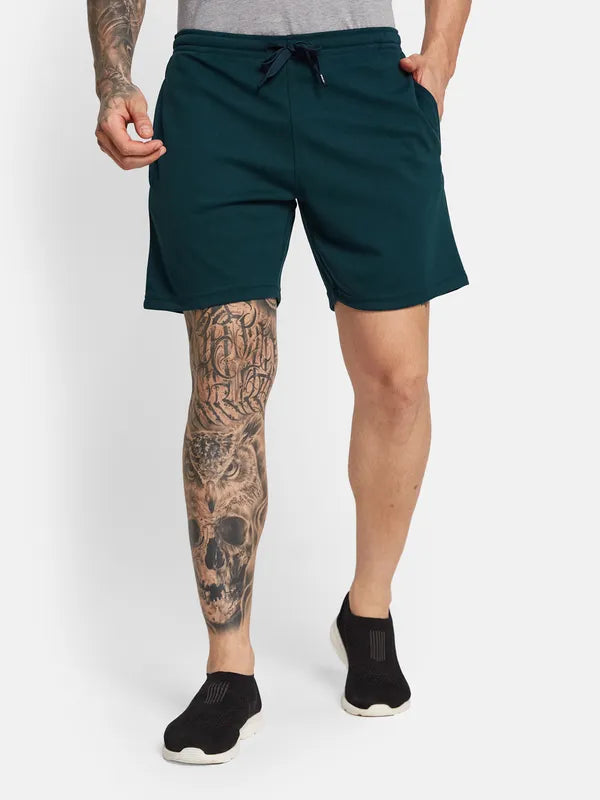 Octave Men Mid-Rise Cotton Sports Shorts