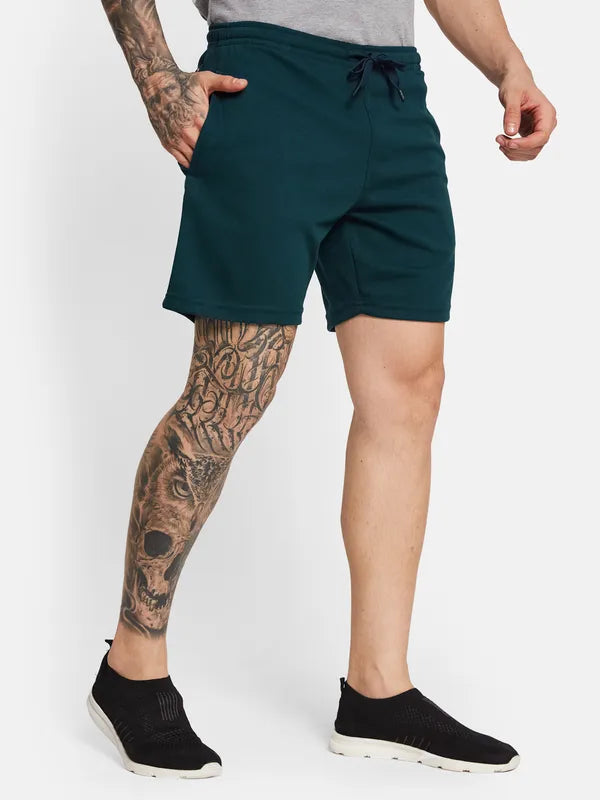 Octave Men Mid-Rise Cotton Sports Shorts