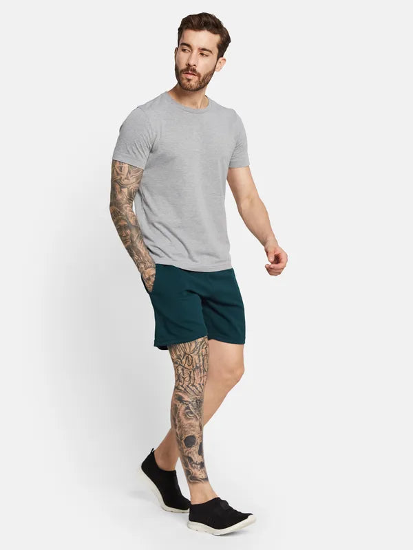 Octave Men Mid-Rise Cotton Sports Shorts