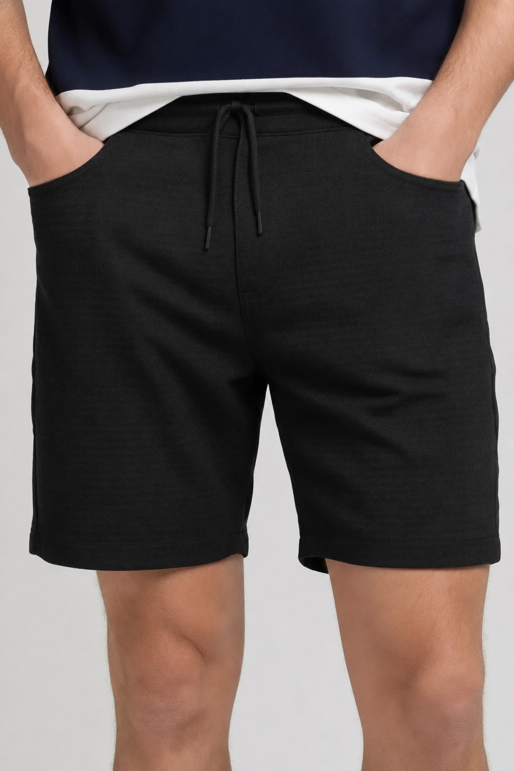 Men Black Solid Shorts