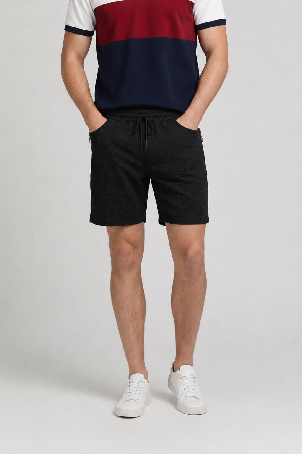 Men Black Solid Shorts