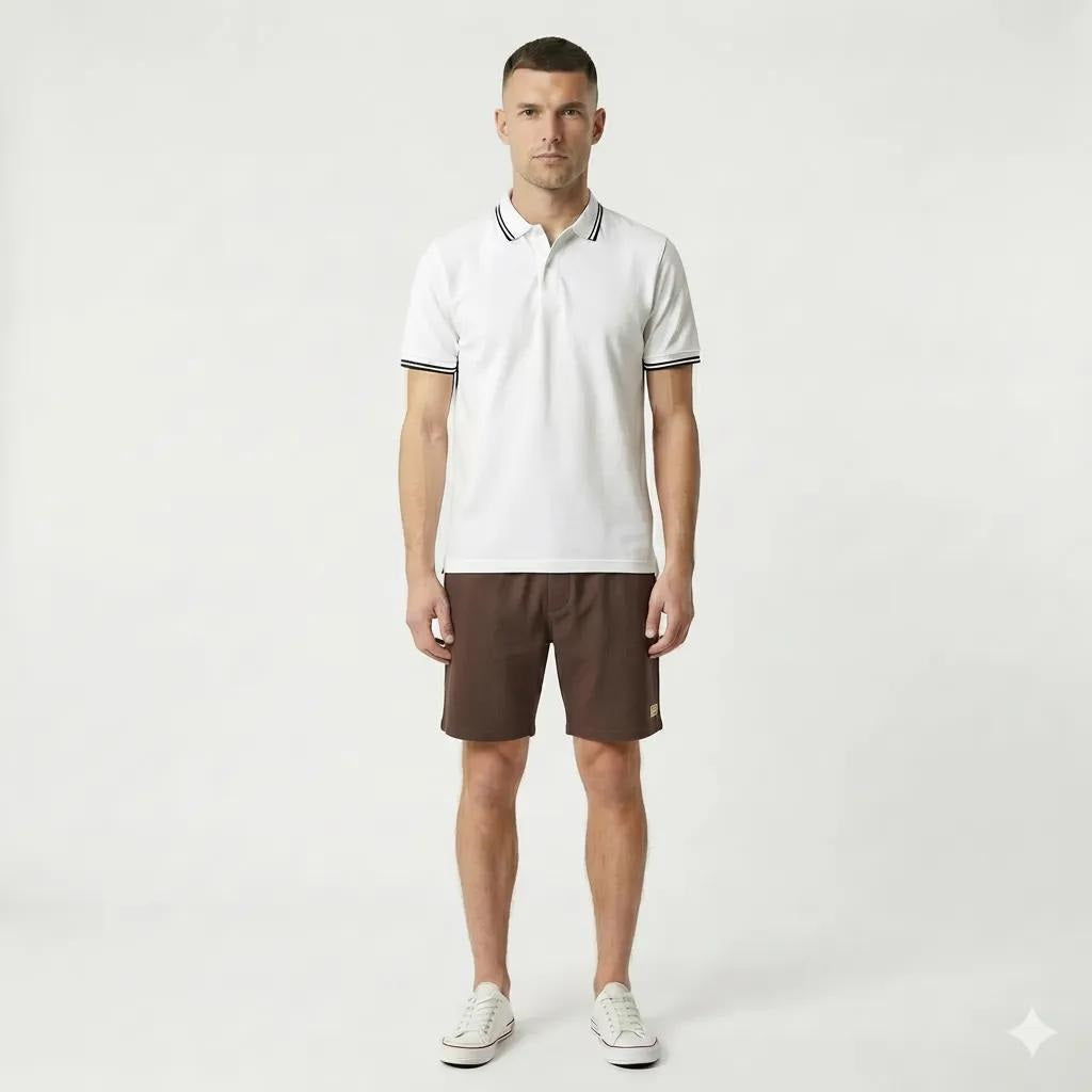 Men Coffee Solid Shorts