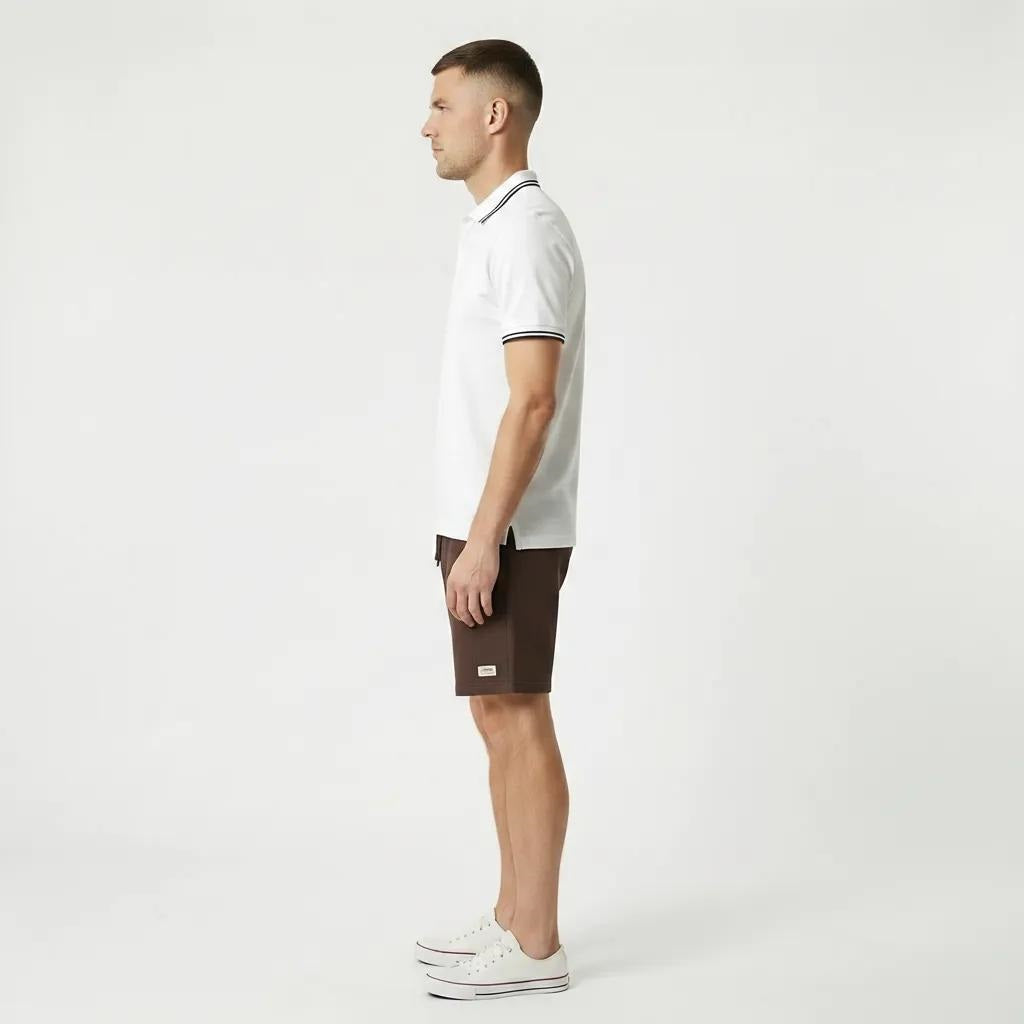Men Coffee Solid Shorts