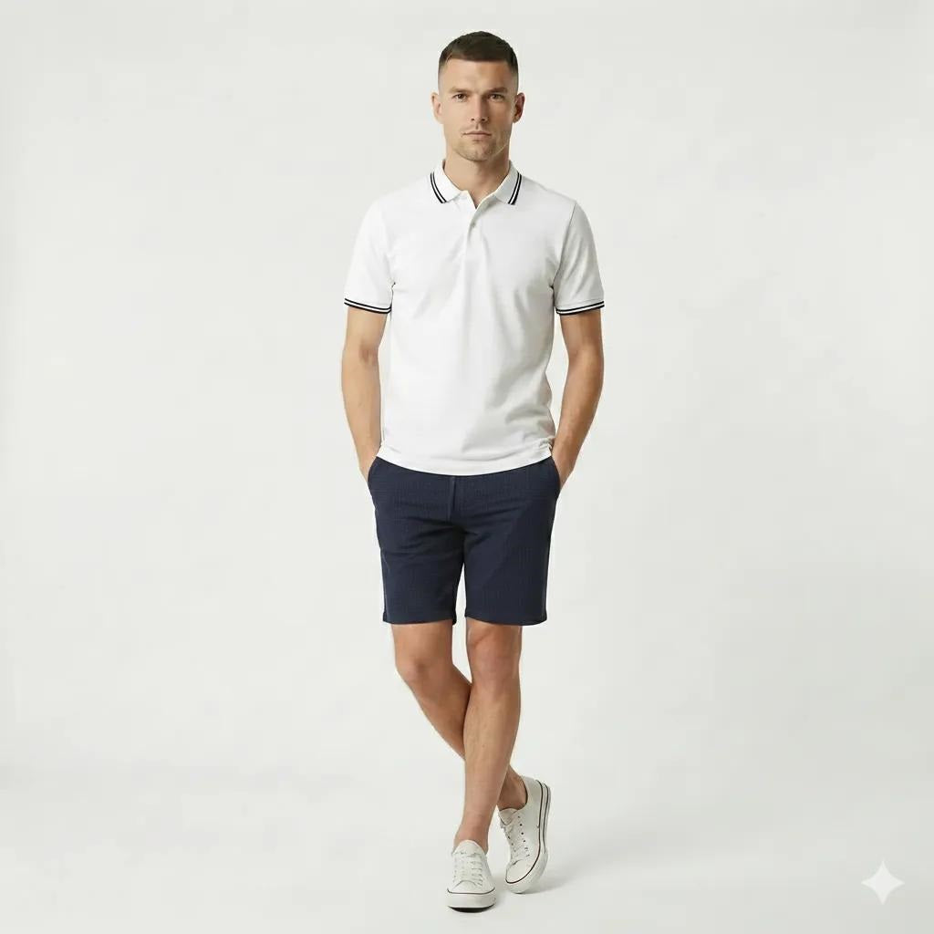Men Dark Navy Solid Shorts