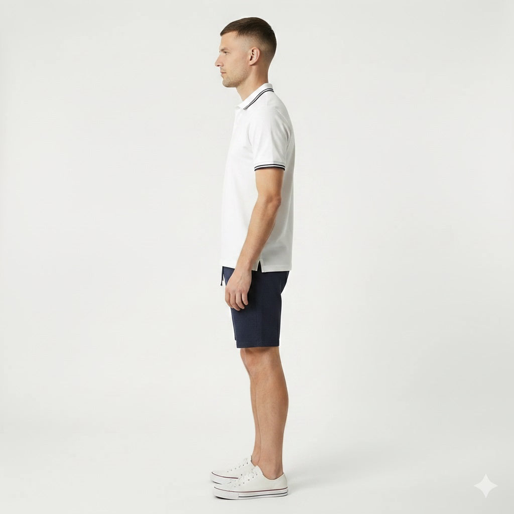 Men Dark Navy Solid Shorts
