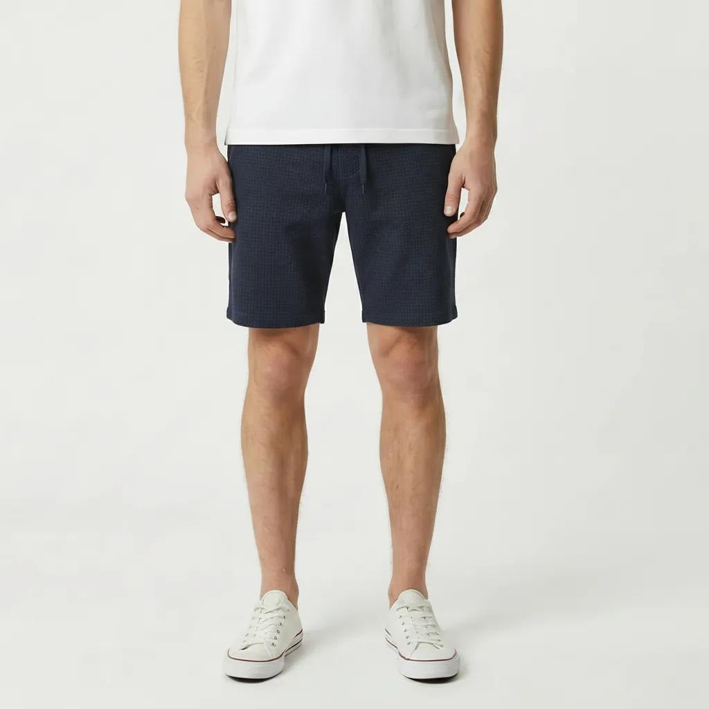 Men Dark Navy Solid Shorts