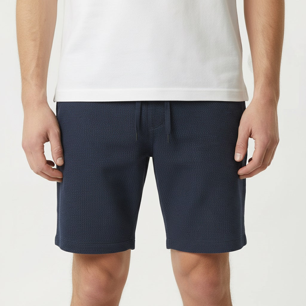 Men Dark Navy Solid Shorts