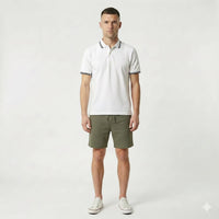 Men Olive Solid Shorts