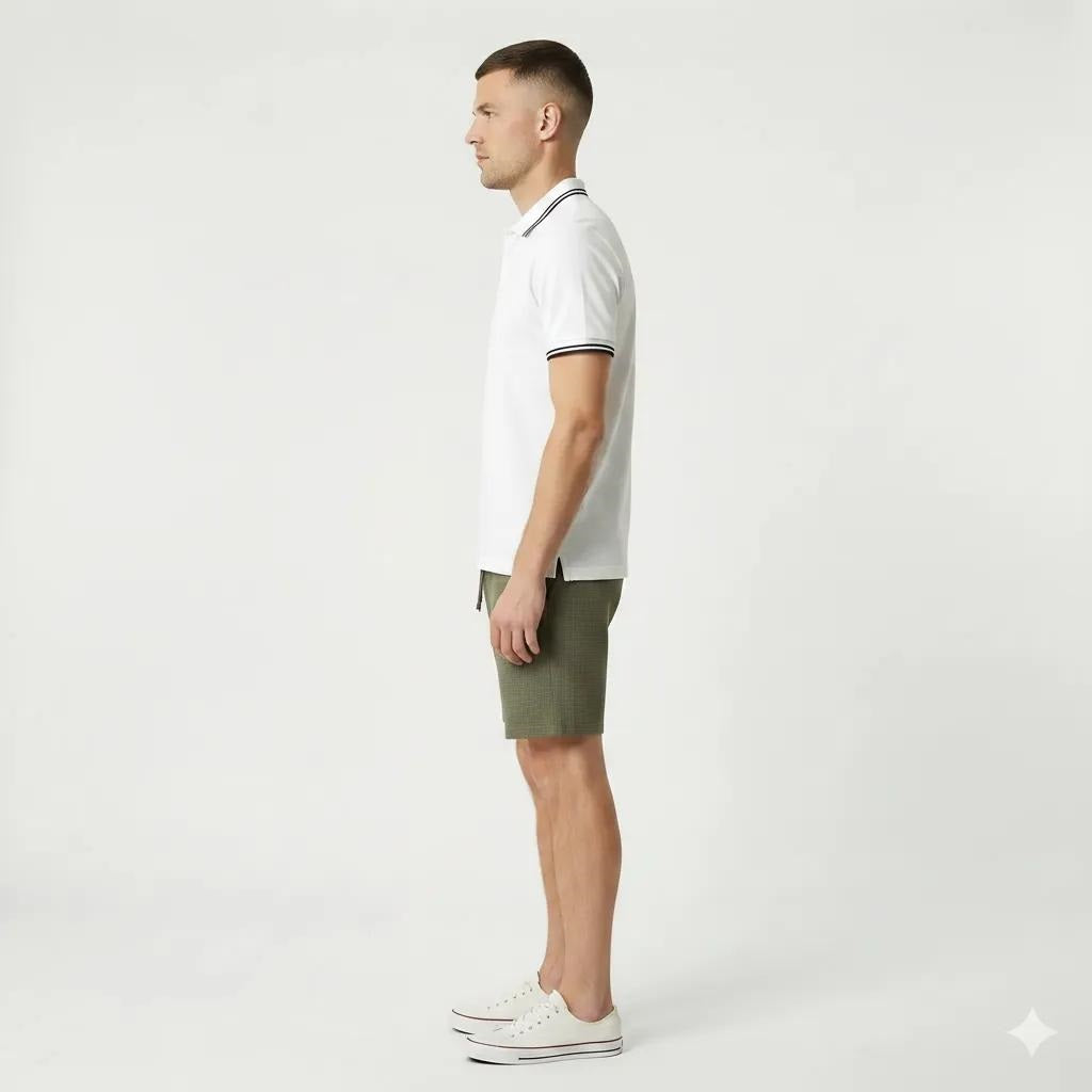 Men Olive Solid Shorts