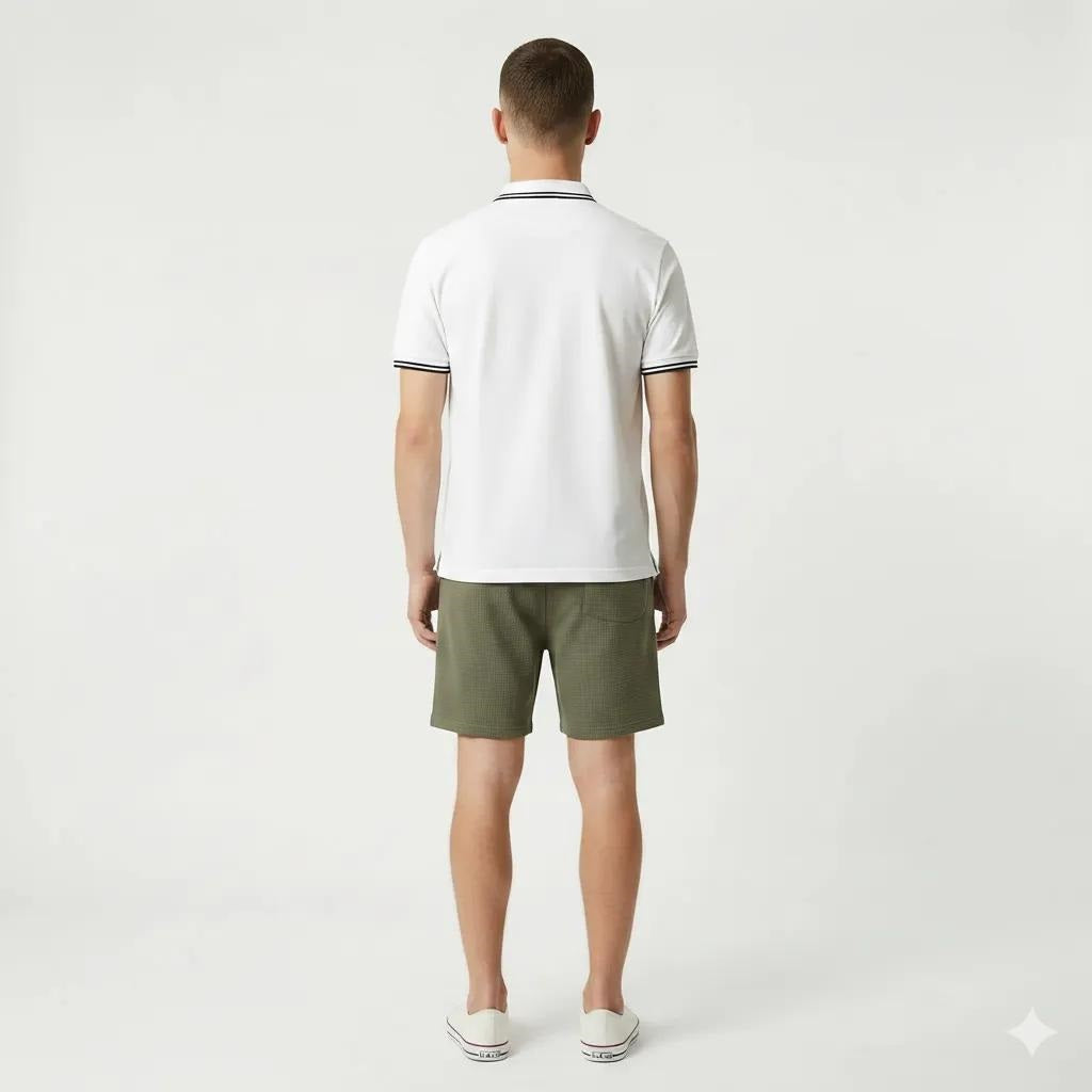 Men Olive Solid Shorts
