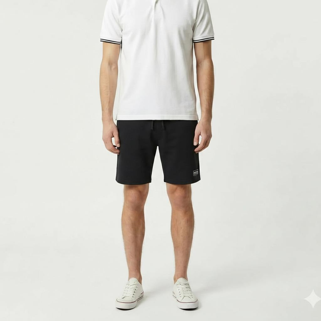 Men Black Solid Shorts