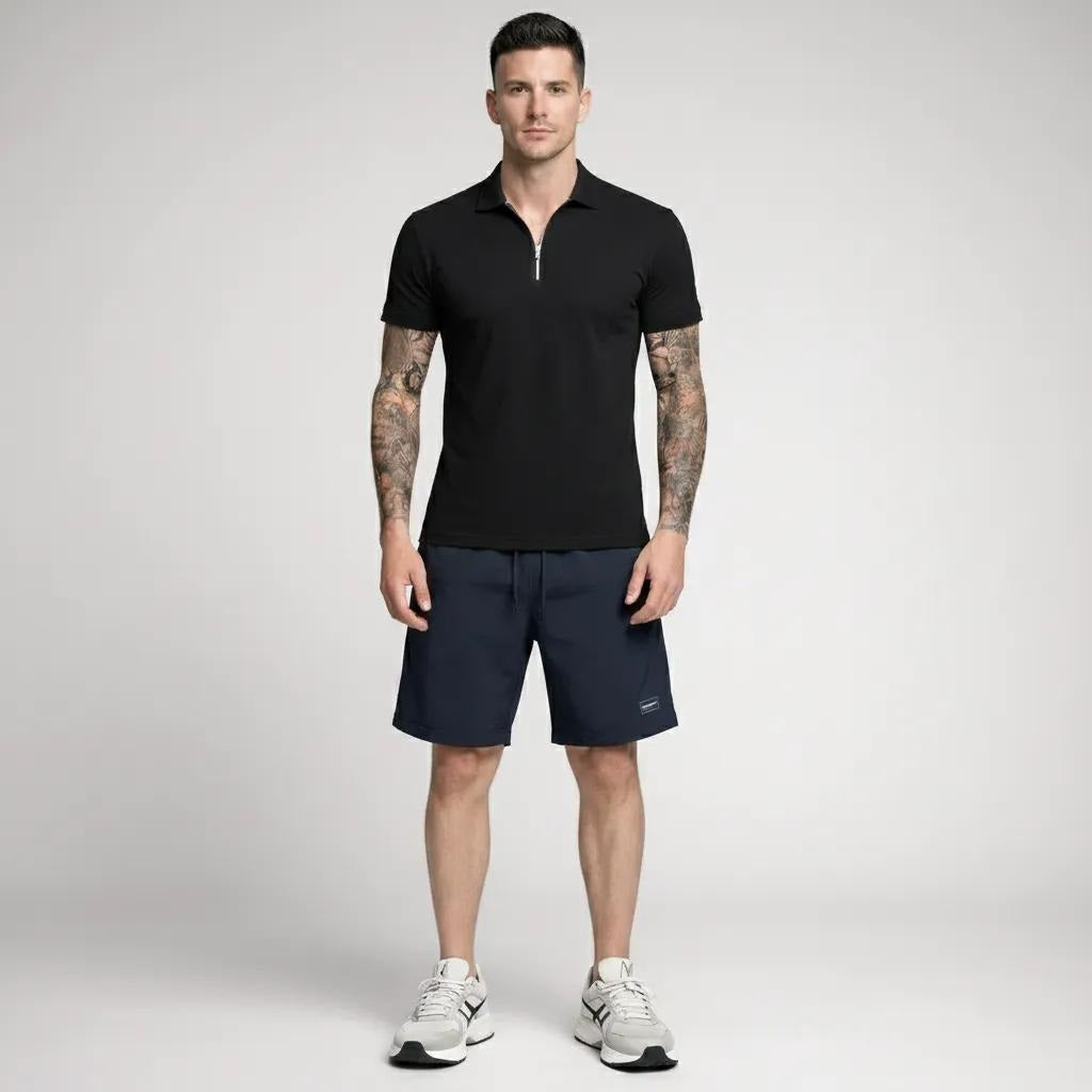 Men Light Navy Solid Shorts