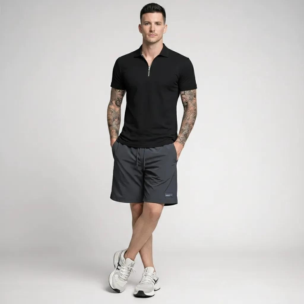 Men Light Navy Solid Shorts