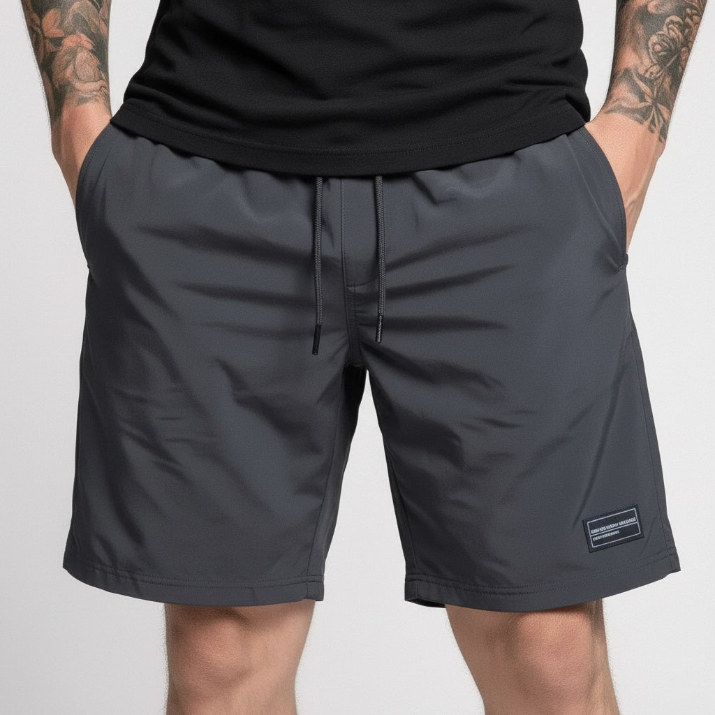 Men Light Navy Solid Shorts