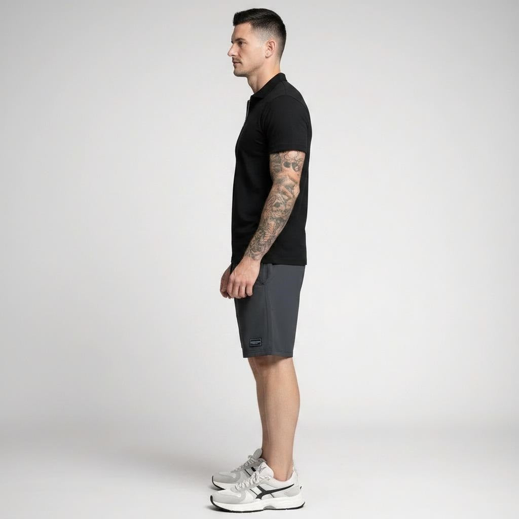 Men Light Navy Solid Shorts