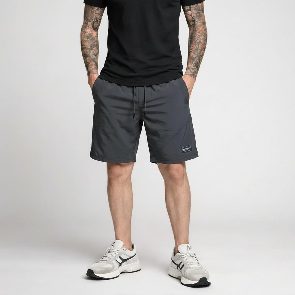 Men Light Navy Solid Shorts