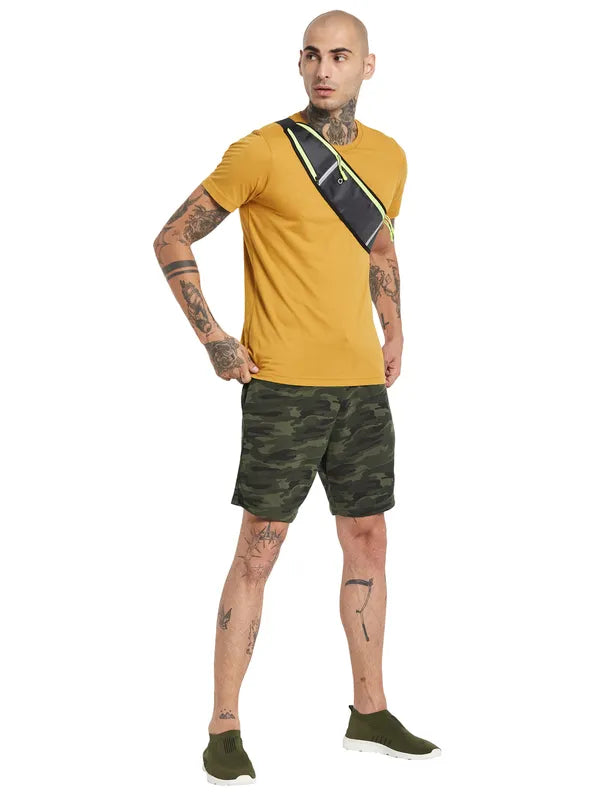 Octave Men Camouflage Printed Cotton Shorts