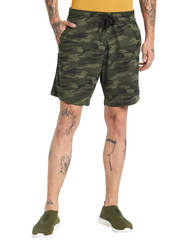 Octave Men Camouflage Printed Cotton Shorts