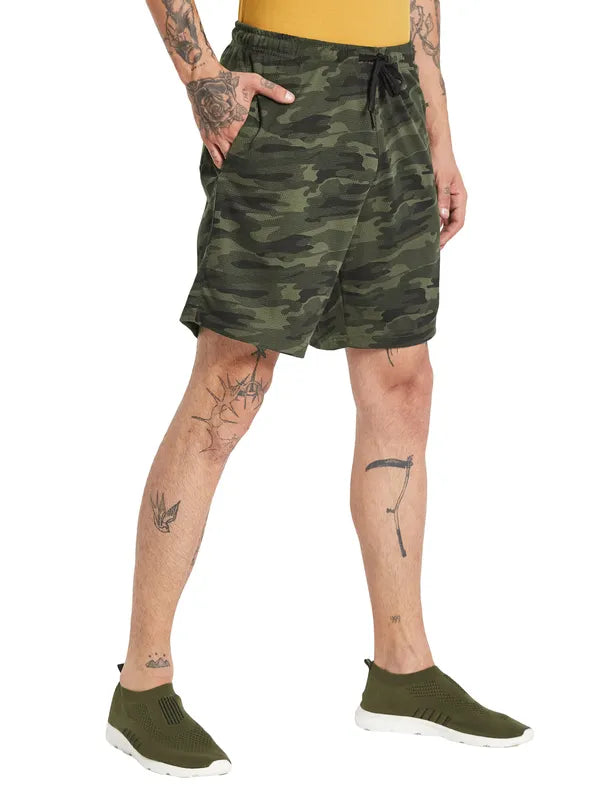 Octave Men Camouflage Printed Cotton Shorts