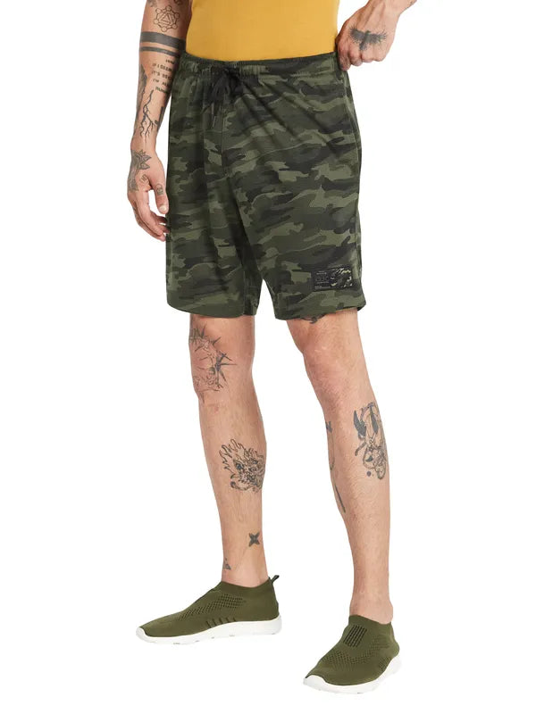 Octave Men Camouflage Printed Cotton Shorts