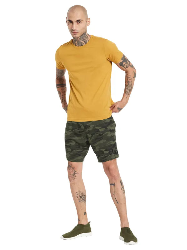 Octave Men Camouflage Printed Cotton Shorts