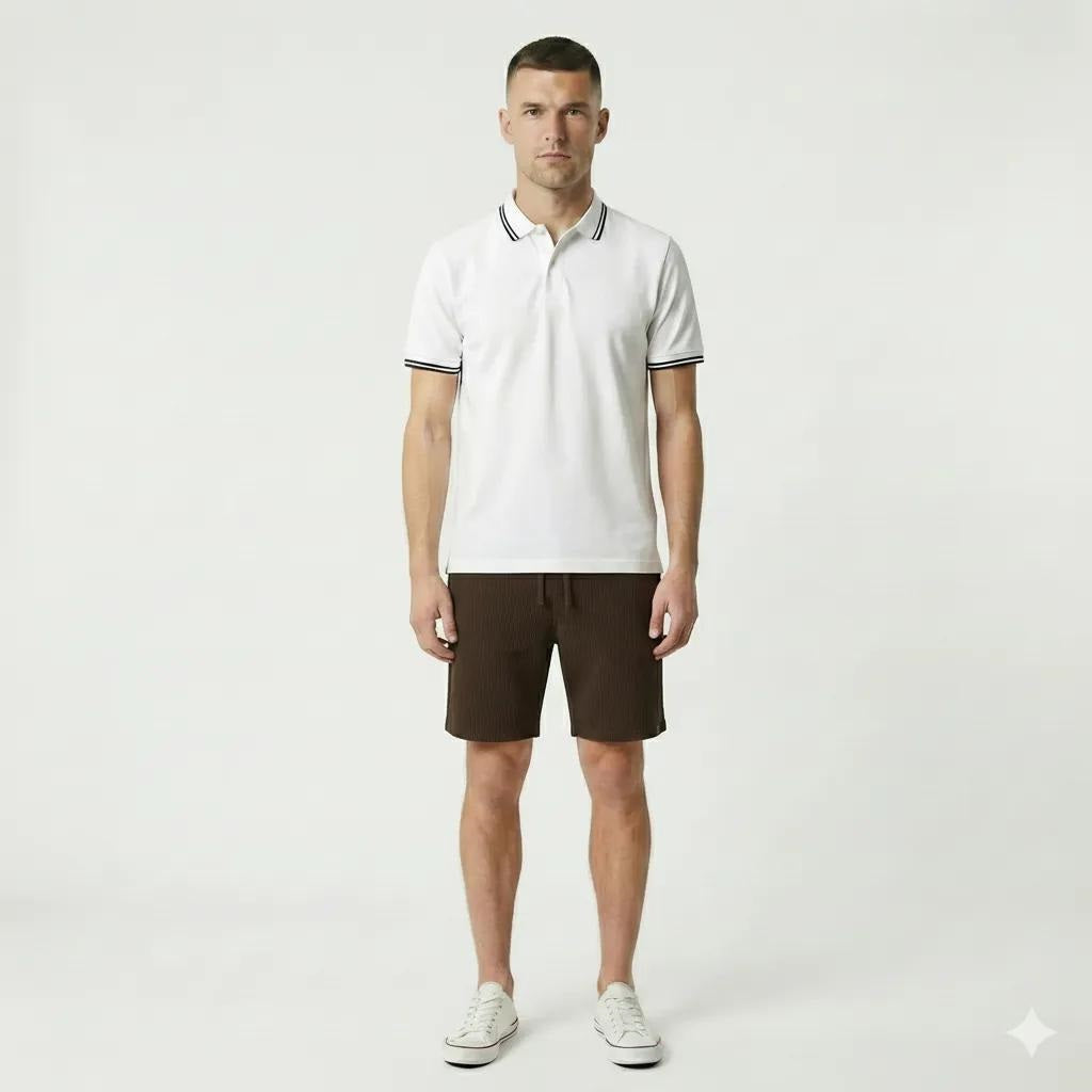 Men Espresso Solid Short