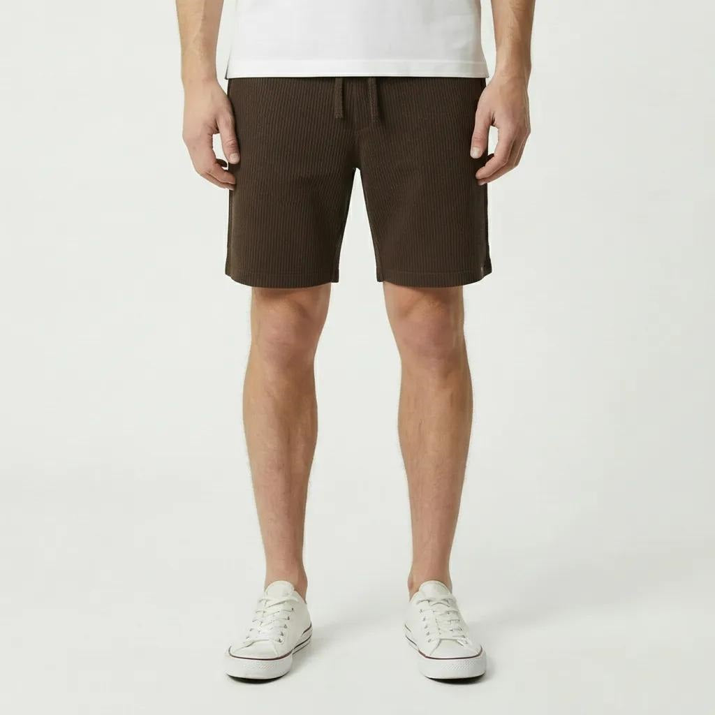 Men Espresso Solid Short