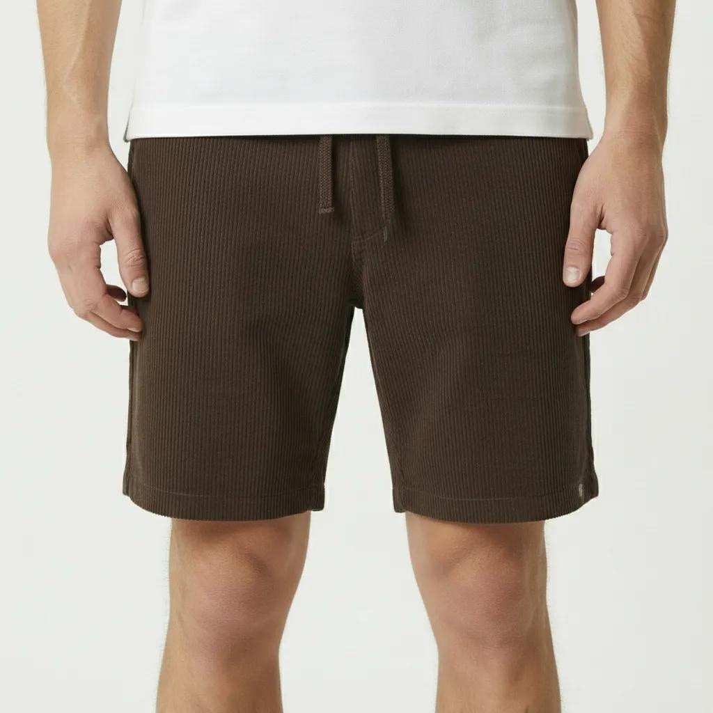 Men Espresso Solid Short